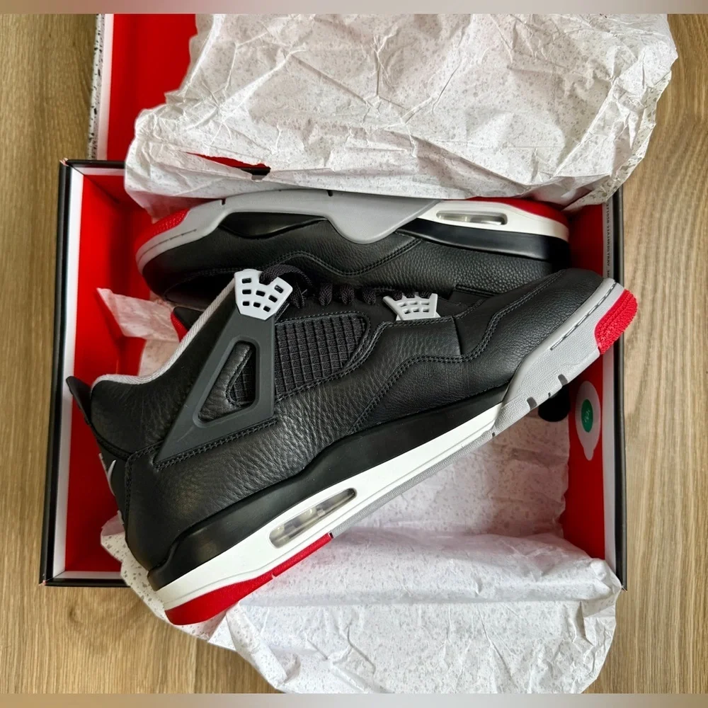 Nike Air Jordan 4 Retro “Bred Reimagined” Black/Red Men’s Size 14 NWT
